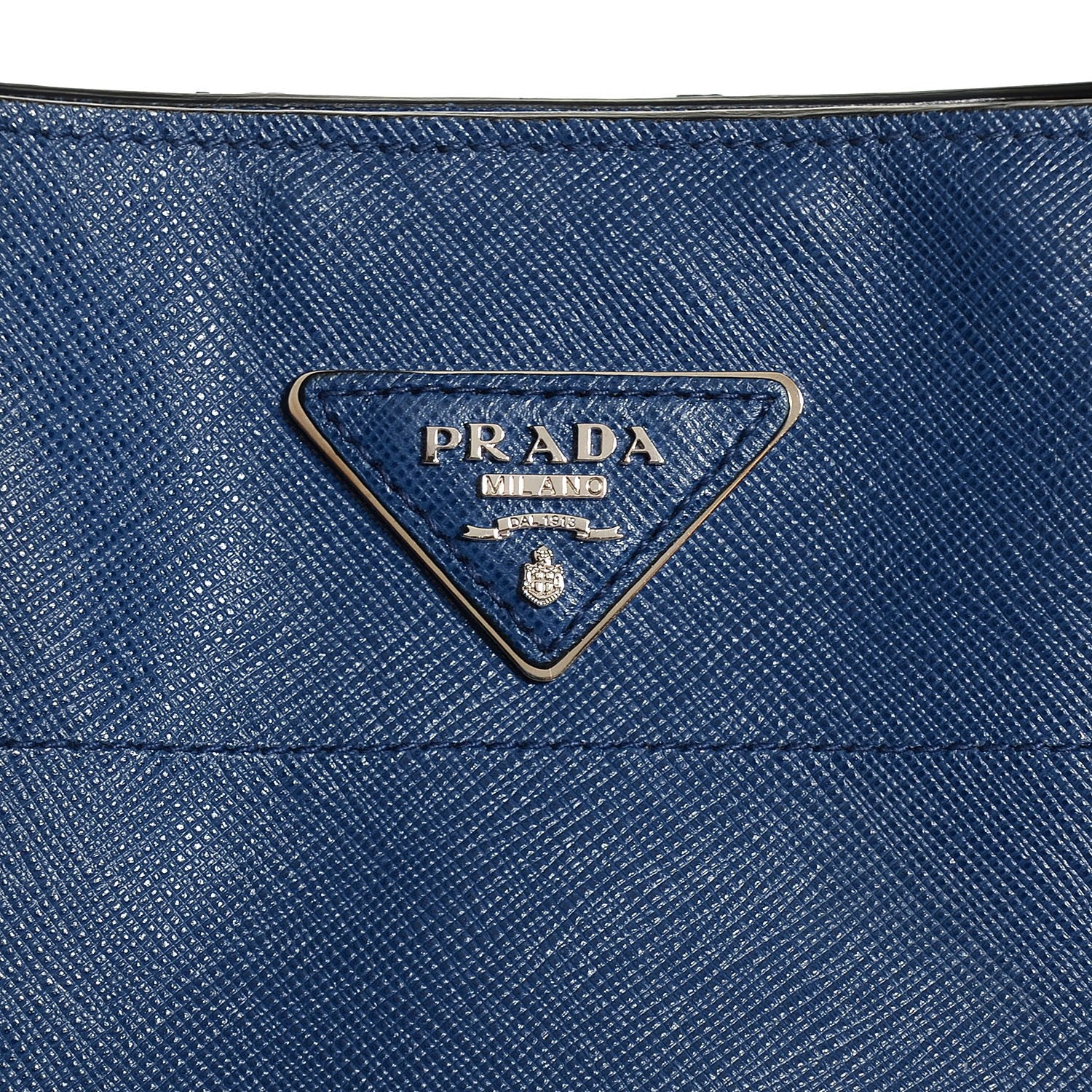 Prada Saffiano Small Soft Tote Bleuette 11 of 11