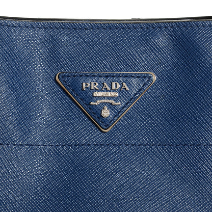 Prada Saffiano Small Soft Tote Bleuette 11 of 11