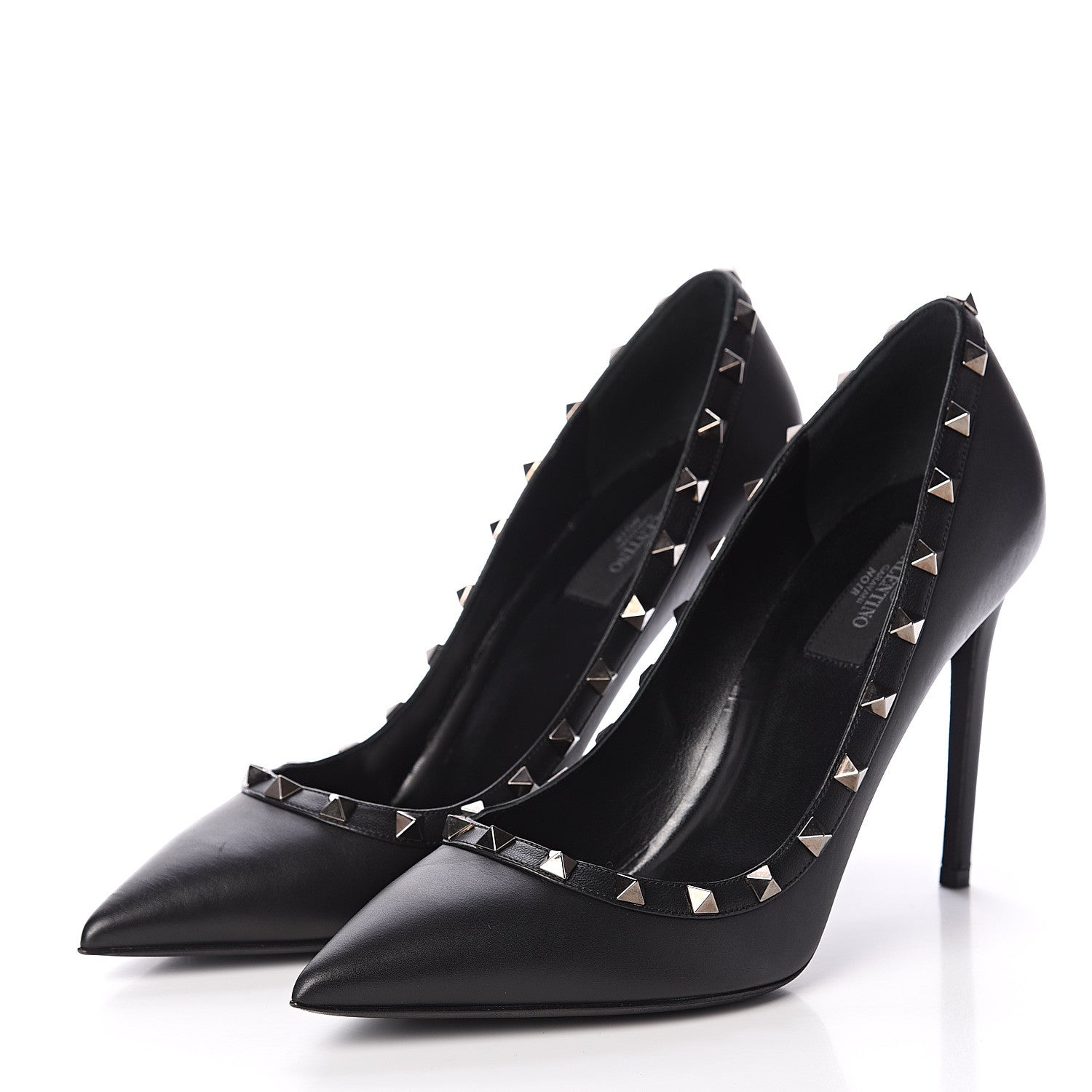 Valentino Garavani Nappa Rockstud 100mm Pumps 40.5 Black 3 of 7