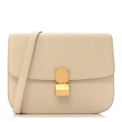 Celine Liege Calfskin Medium Classic Box Flap Bag White 1 of 11