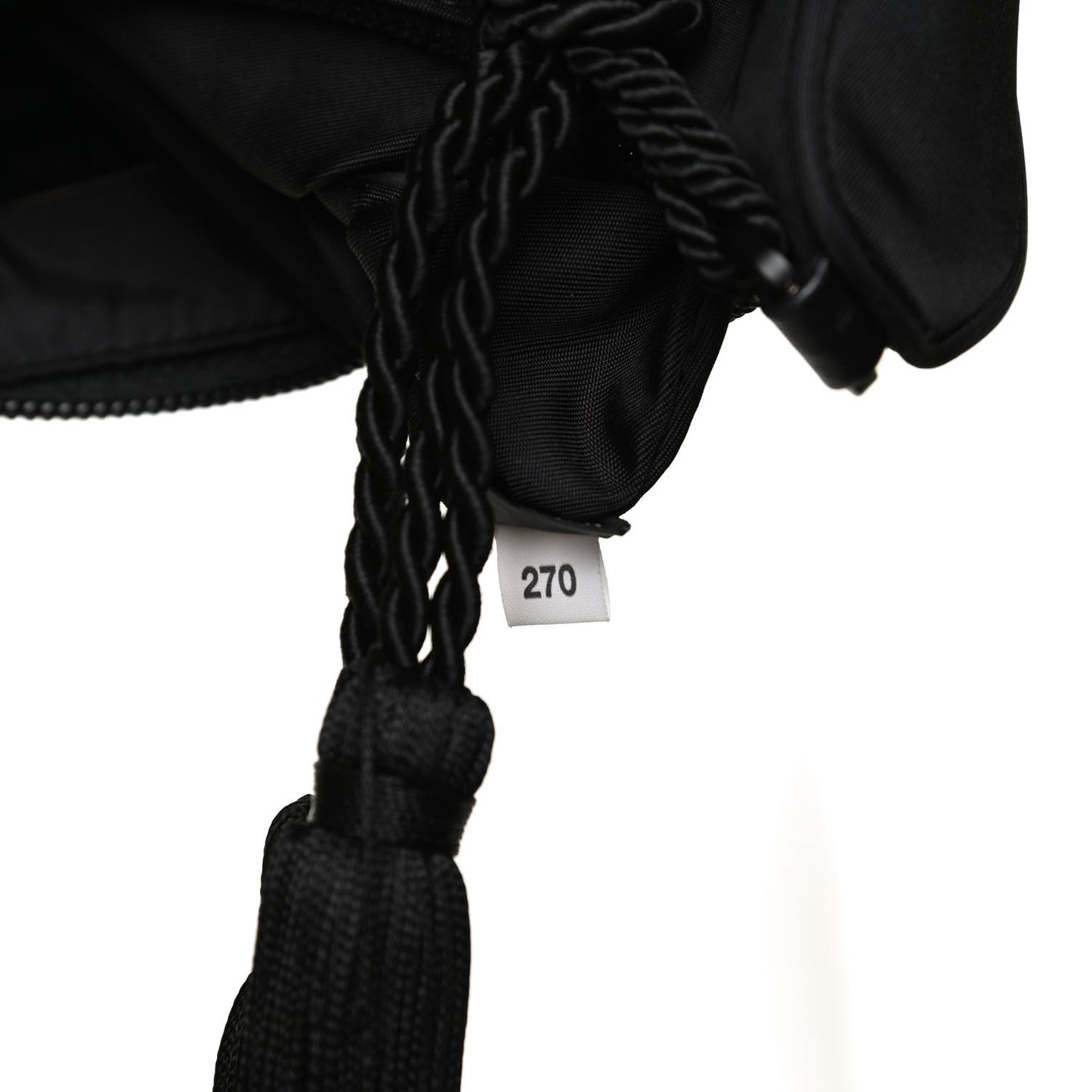 Tessuto Nylon Beaded Ricamo Bag Black