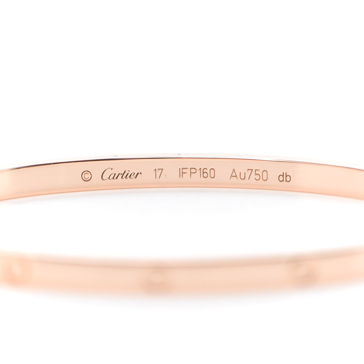 Cartier 18K Pink Gold Small LOVE Bracelet 17 5 of 7