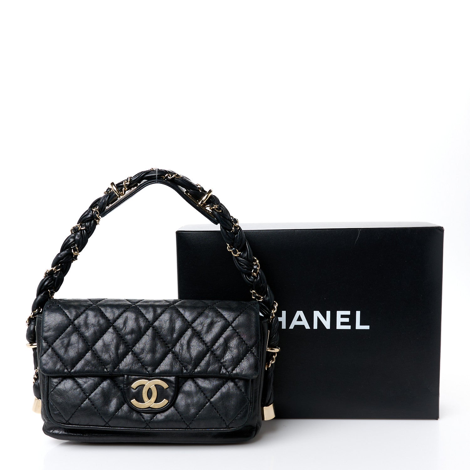 Chanel Lambskin Small Lady Braid Flap Black 11 of 11