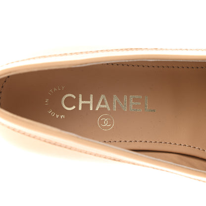 Chanel Lambskin CC Loafers 38 Beige 7 of 9