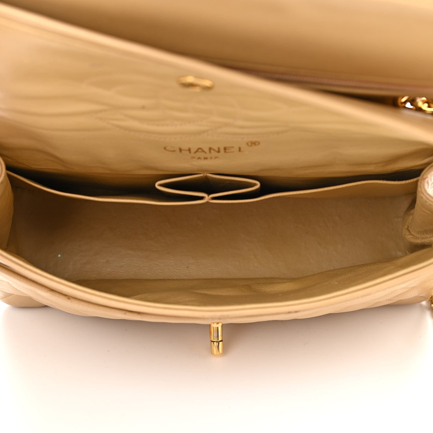 Chanel Lambskin Quilted Small Double Flap Beige 4 of 17