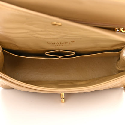 Chanel Lambskin Quilted Small Double Flap Beige 4 of 17