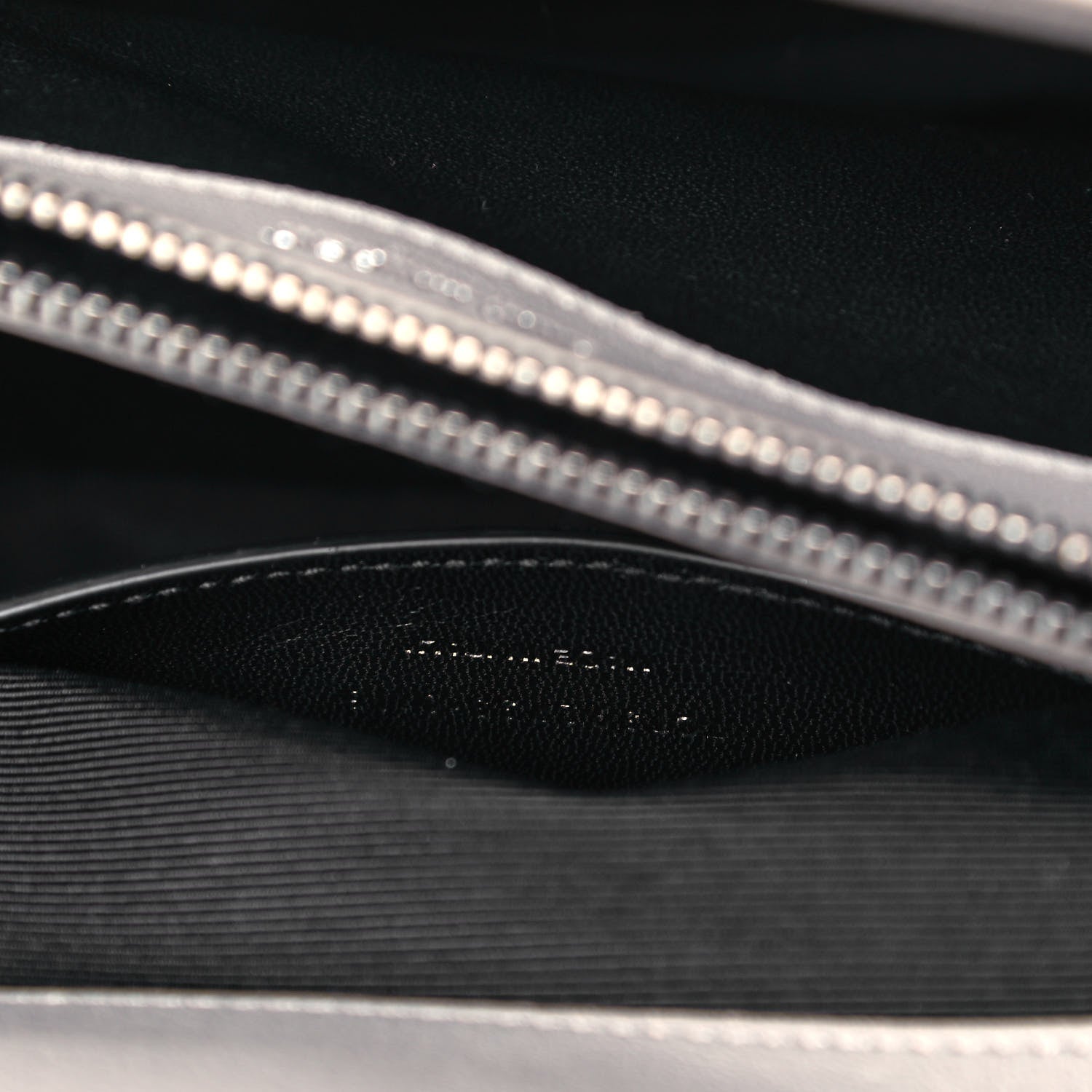 Saint Laurent Sheepskin Matelasse Chevron Monogram Large College Satchel Light Grey 7 of 9