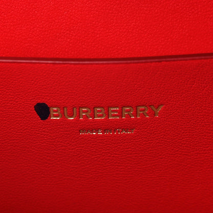 Burberry Calfskin Small TB Envelope Chain Clutch Bag Bright Red 6 of 9