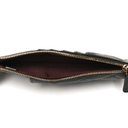 Chanel Caviar Quilted Classic Flat Wallet Pouch Black 5 of 12