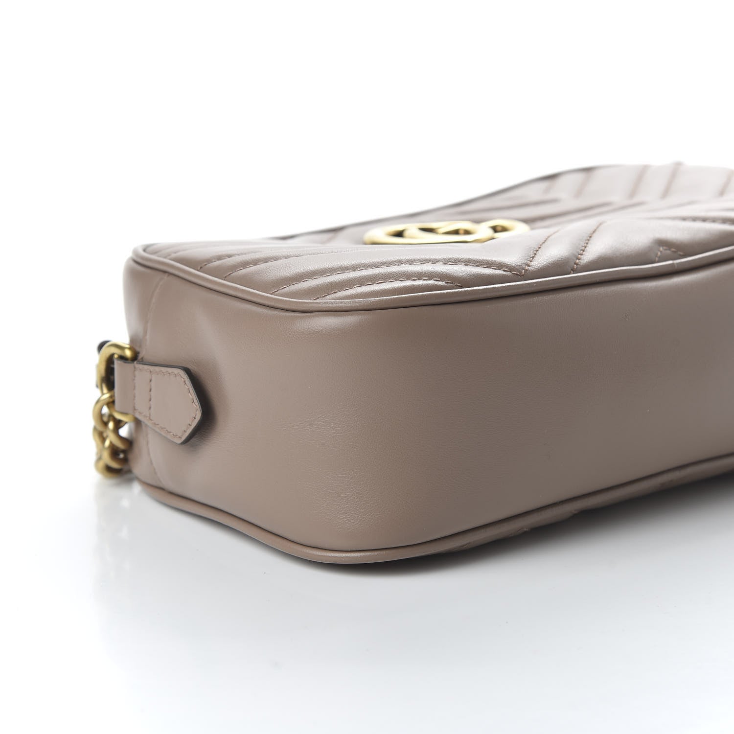 Gucci Calfskin Matelasse Small GG Marmont Chain Shoulder Bag Porcelain Rose 6 of 11