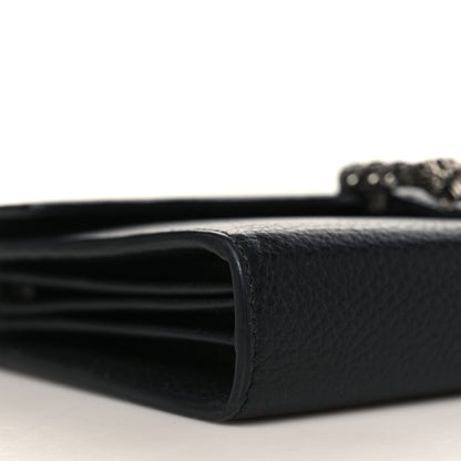 Gucci Calfskin Mini Dionysus Chain Wallet Black 7 of 9