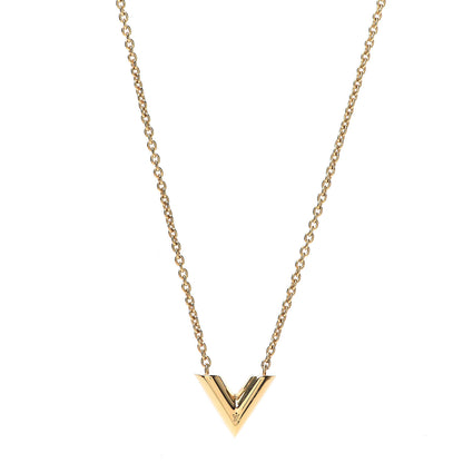 Louis Vuitton Essential V Necklace Gold 1 of 6