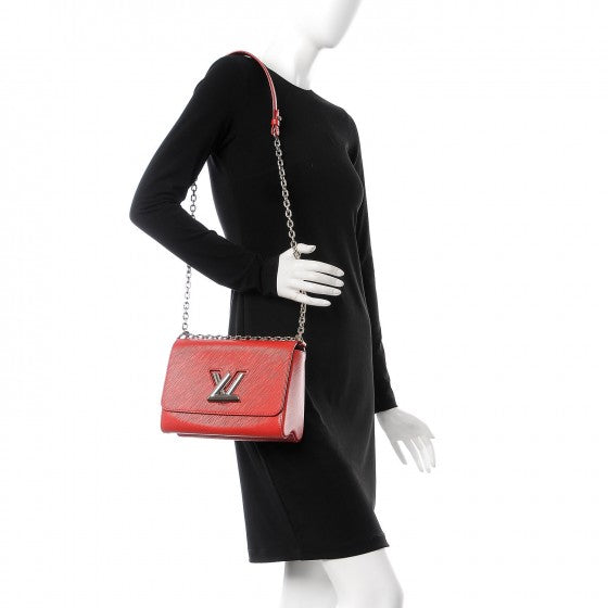 Epi Twist Shoulder Bag MM Coquelicot