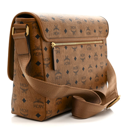 MCM Visetos Medium Aren Messenger Bag Cognac 3 of 10