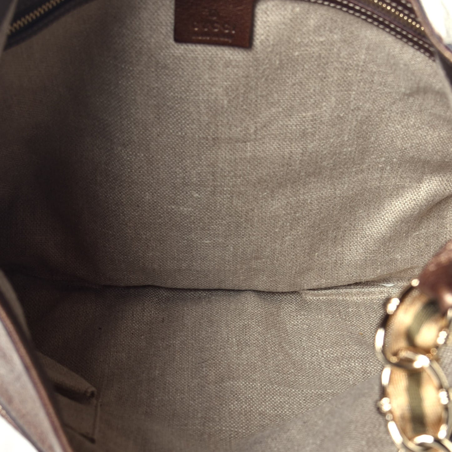 Metallic Calfskin Medium Capri Shoulder Bag Bronze
