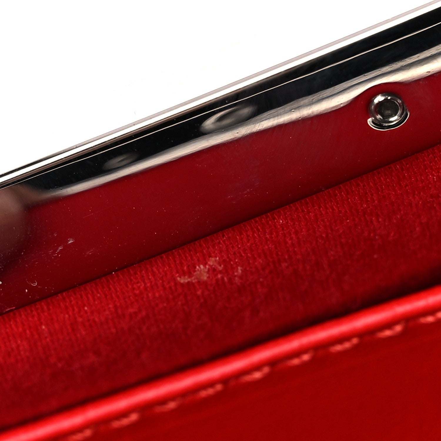 Christian Louboutin Glitter Palmette Clutch Silver 9 of 9