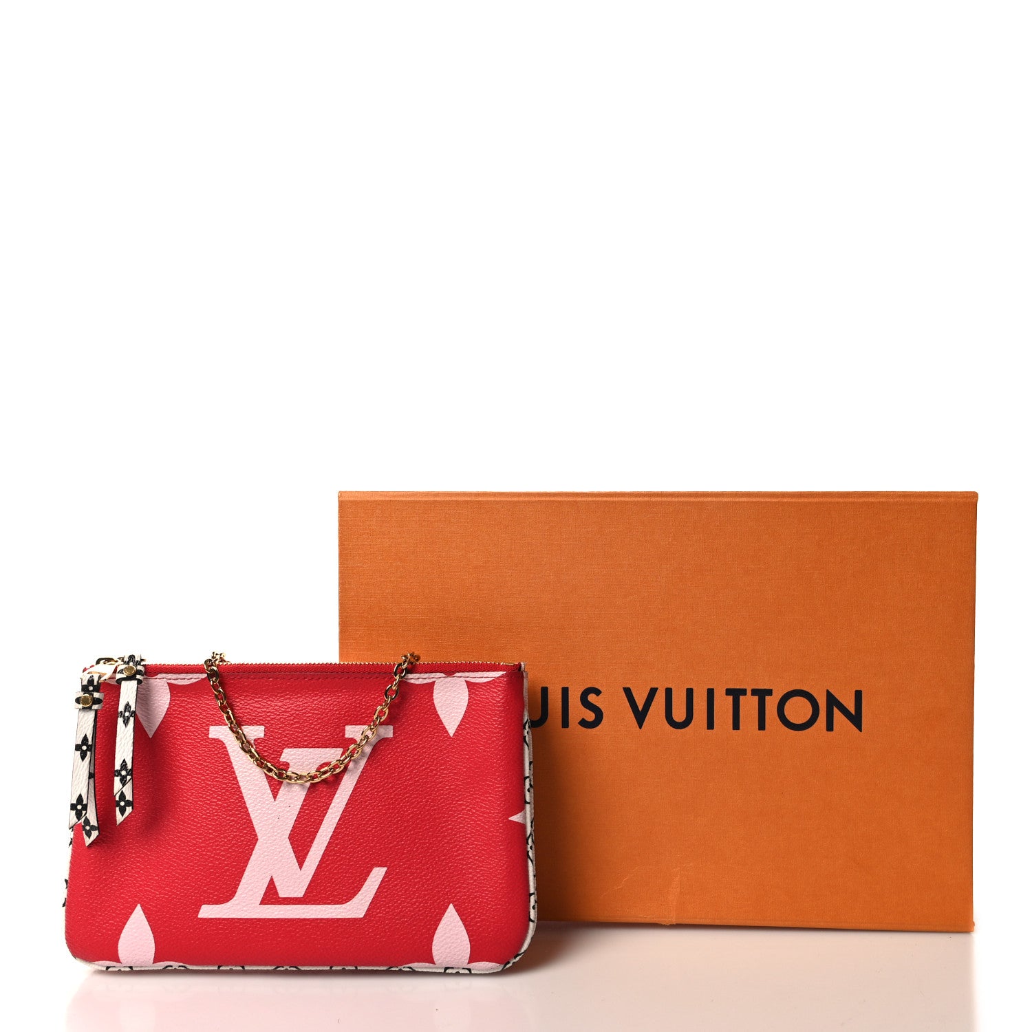 Louis Vuitton Monogram Giant Double Zip Pochette Rouge 12 of 12