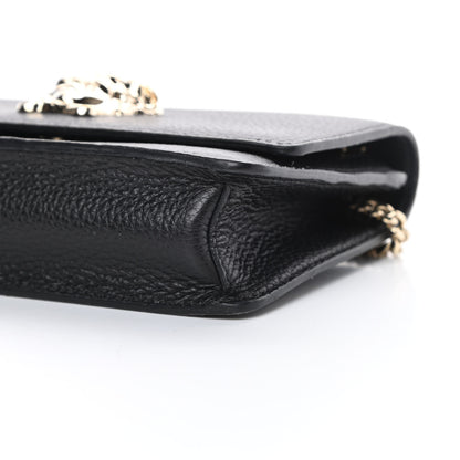 Versace Grained Calfskin Palazzo Chain Evening Bag Black 9 of 12