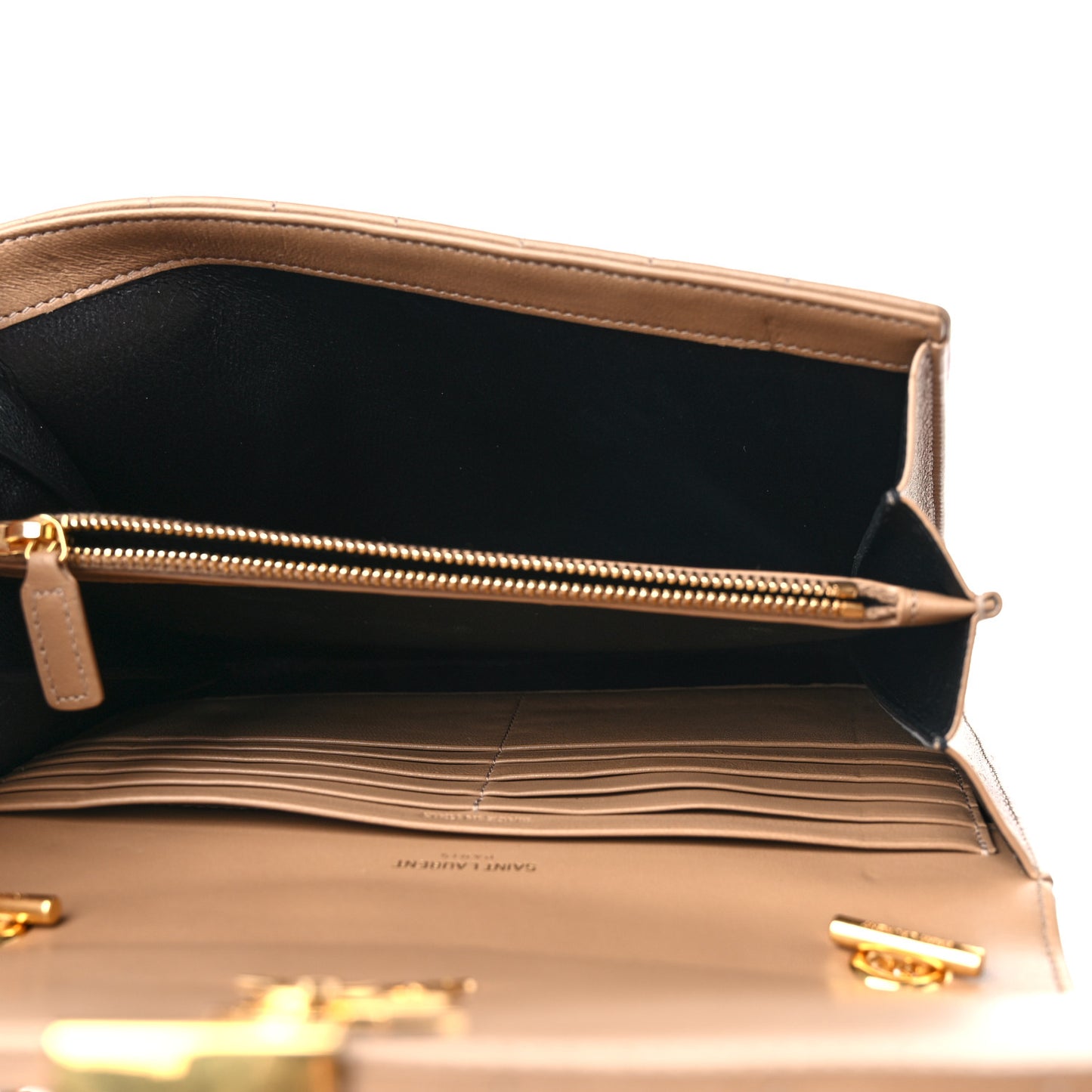 Lambskin Matelasse Monogram Vicky Chain Wallet Peru