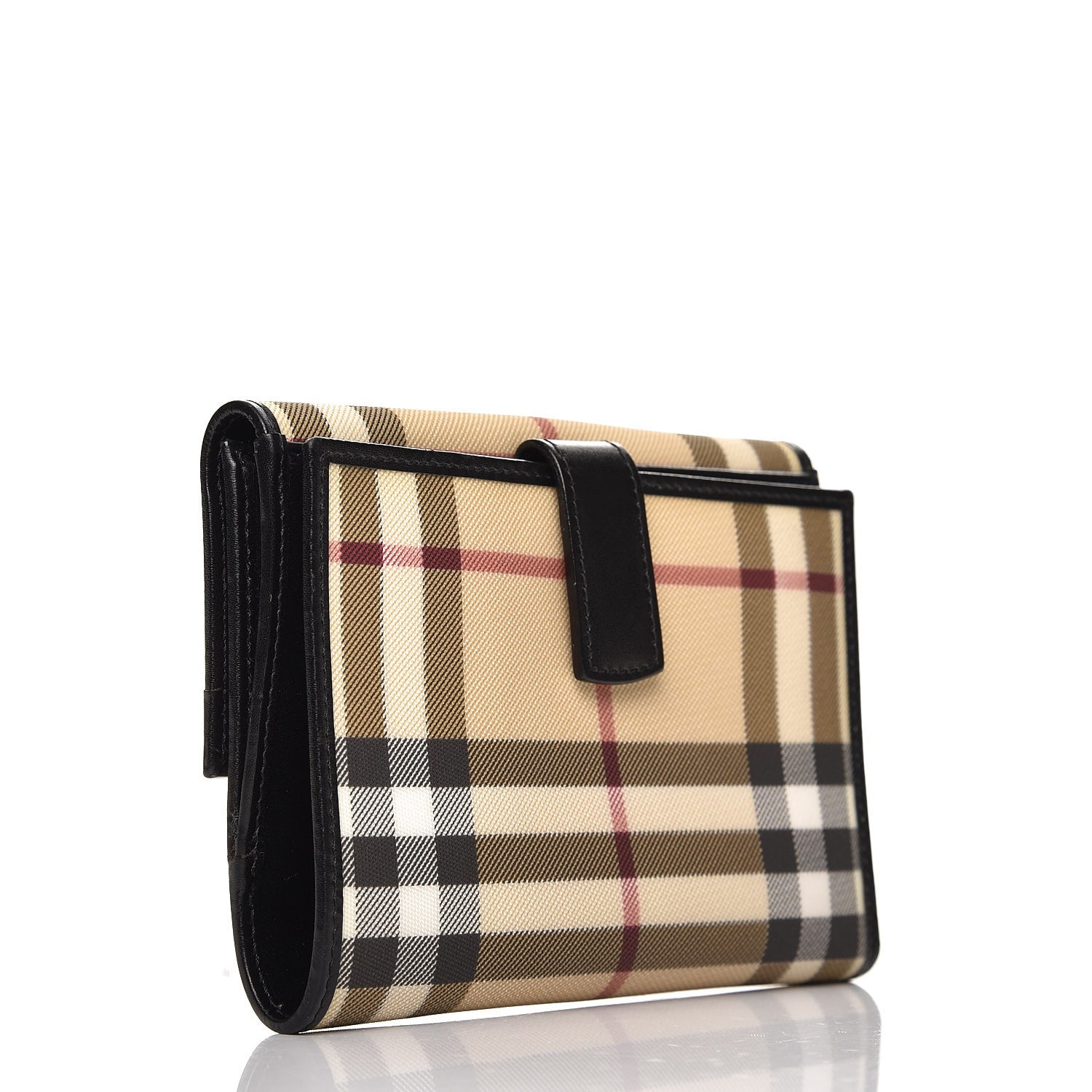 Burberry Nova Check Compact Wallet Black 3 of 9
