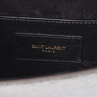 Saint Laurent Textured Metallic Calfskin Classic Monogram Cassandre Clutch Silver 6 of 8