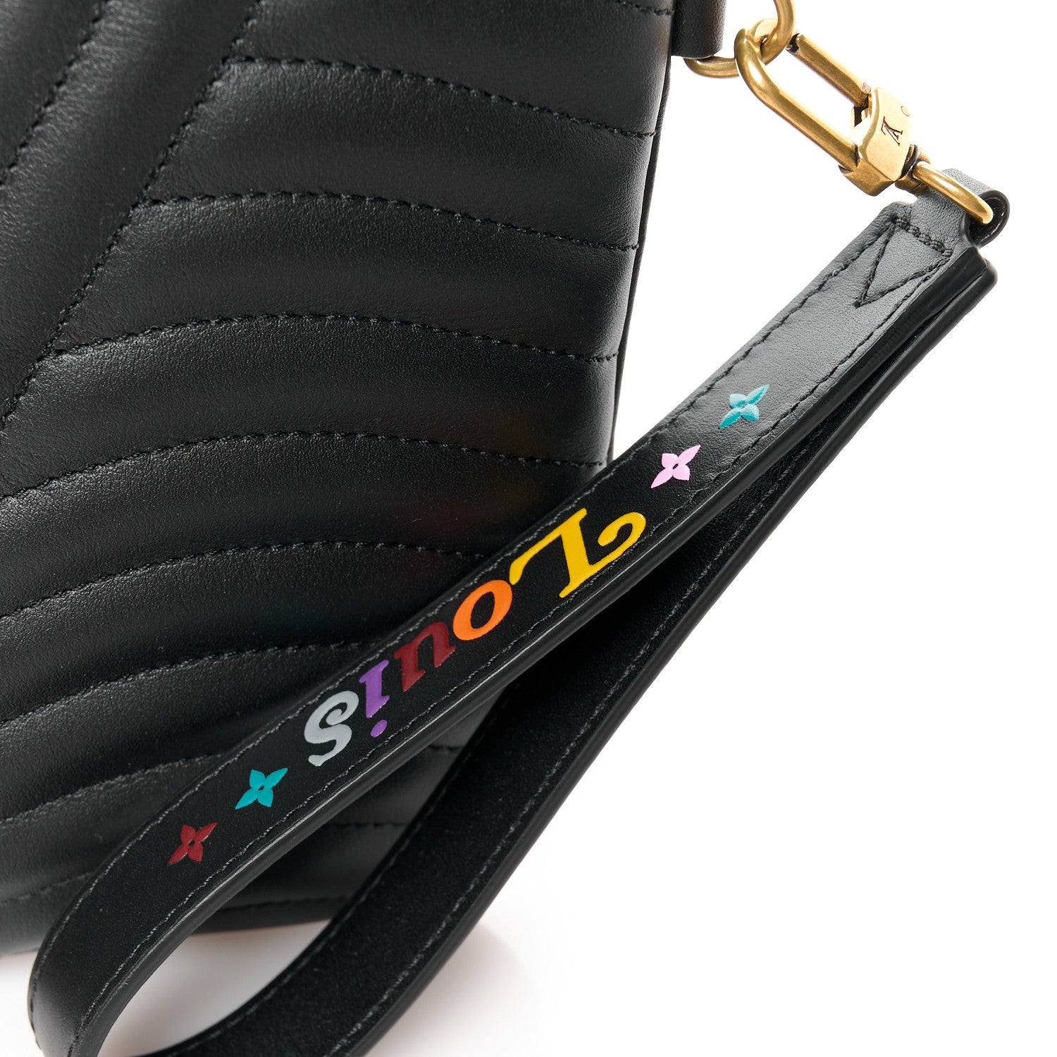 Louis Vuitton Calfskin New Wave Zipped Pochette Black 12 of 12