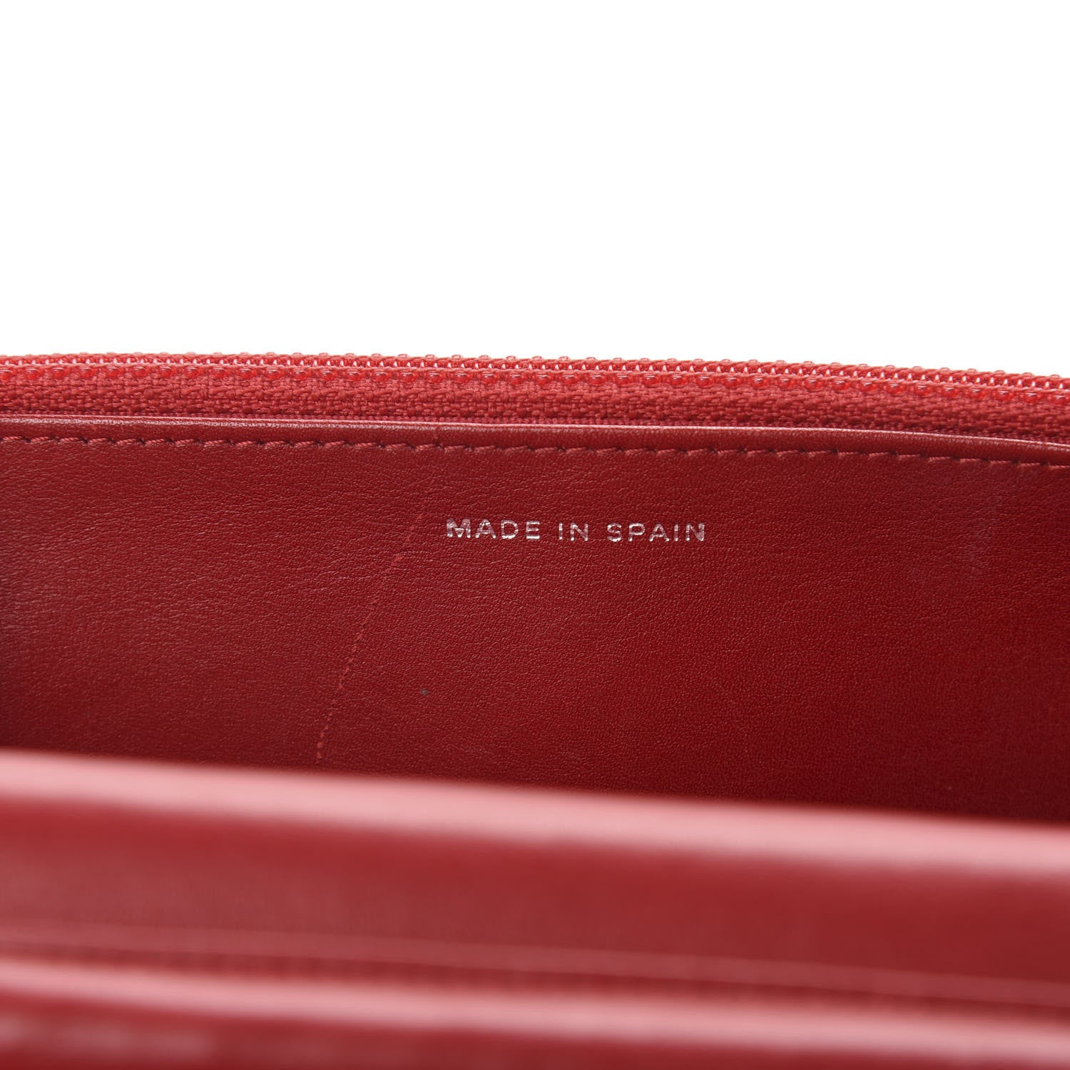 Chanel Patent Quilted Wallet On Chain WOC Red 9 of 12