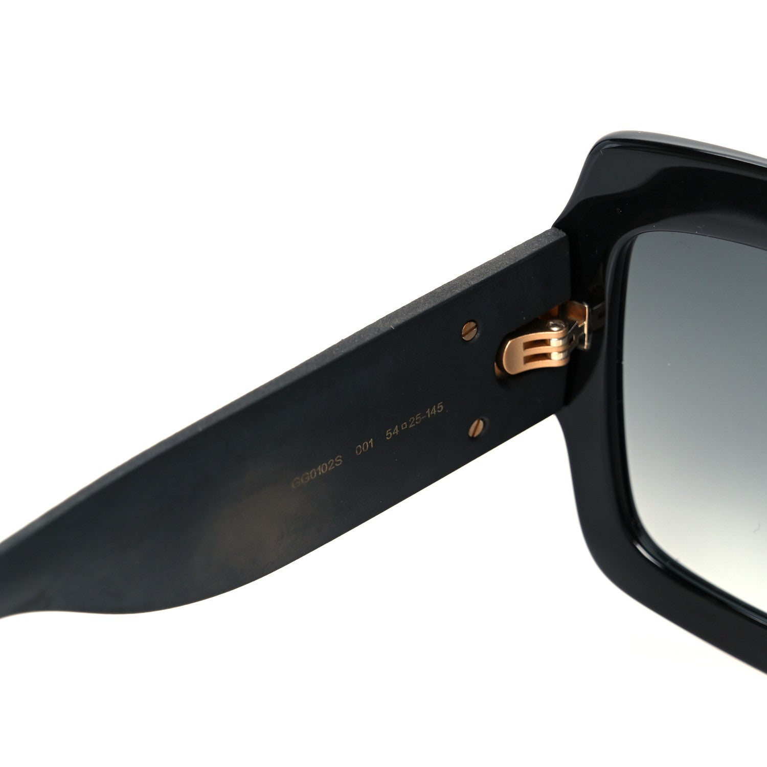 Gucci Square Frame GG0102S Sunglasses Glitter Black 5 of 7