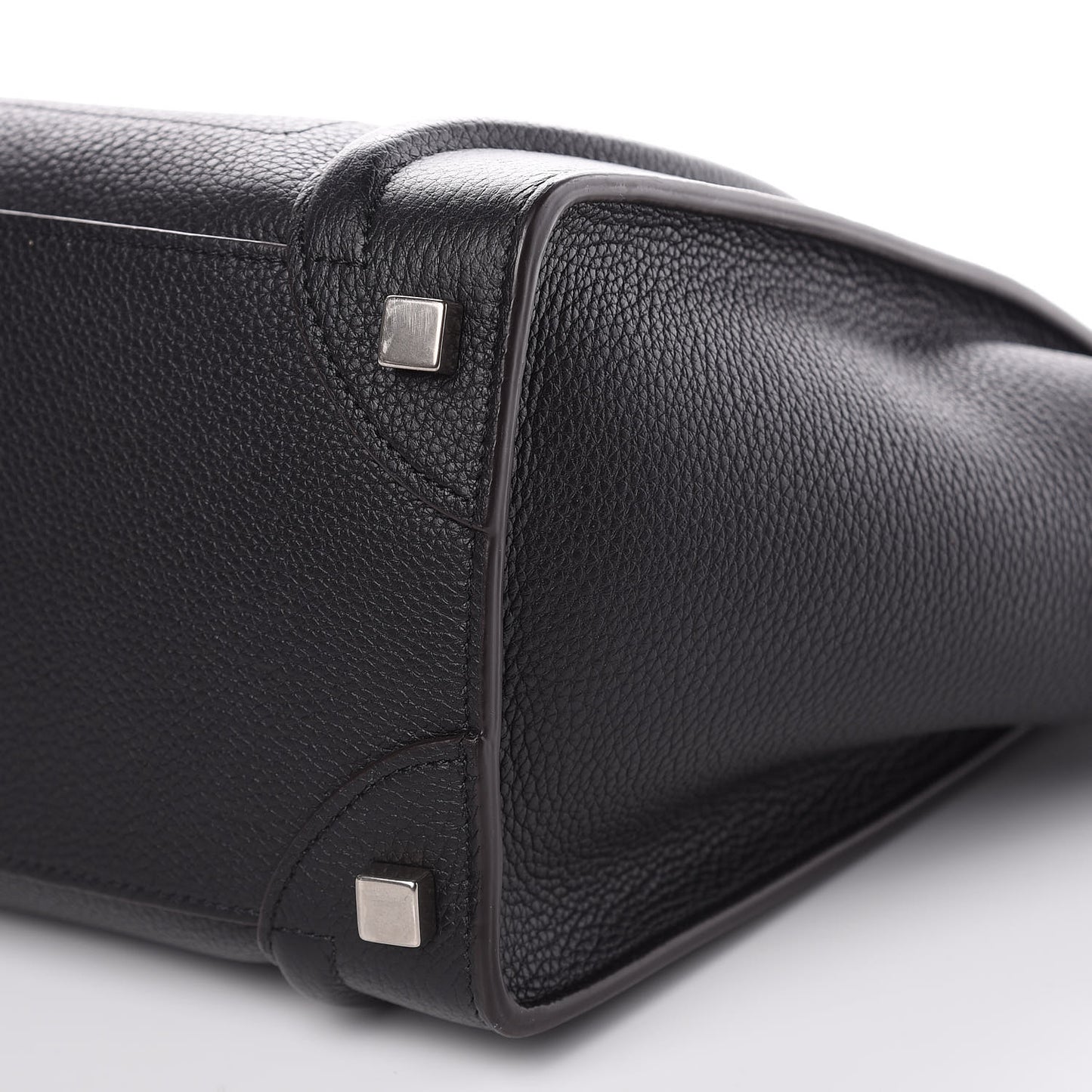 Drummed Calfskin Micro Luggage Black