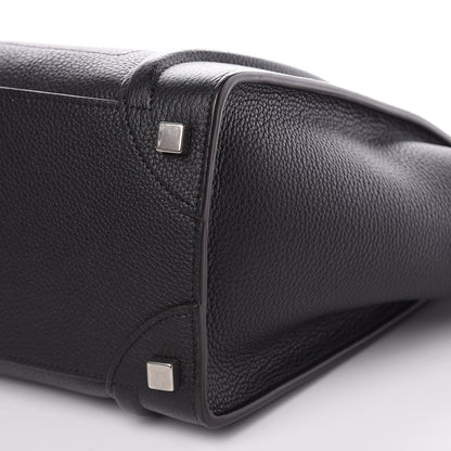 Celine Drummed Calfskin Micro Luggage Black 9 of 11