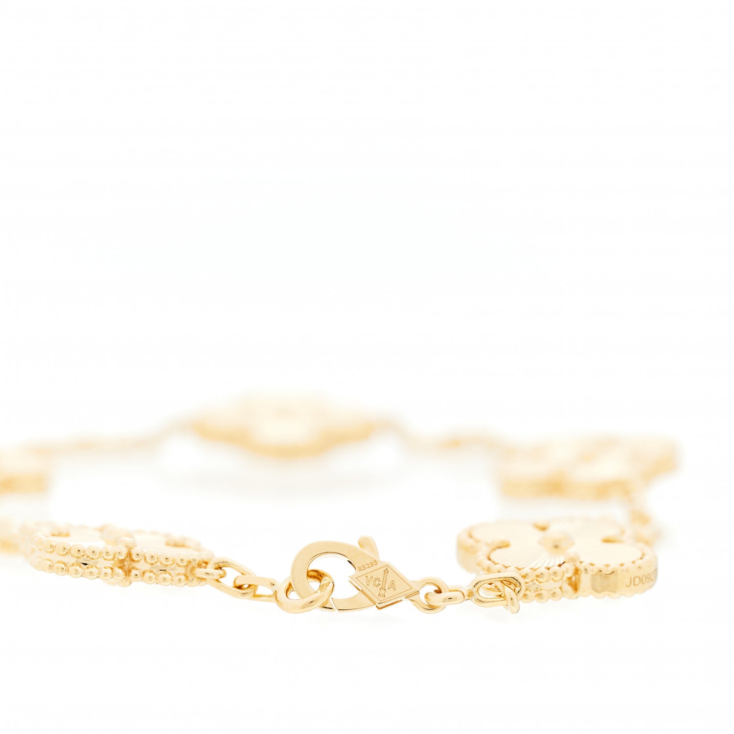 Van Cleef & Arpels 18K Yellow Gold 5 Motifs Guilloche Vintage Alhambra Bracelet 3 of 6