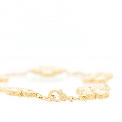 Van Cleef & Arpels 18K Yellow Gold 5 Motifs Guilloche Vintage Alhambra Bracelet 3 of 6