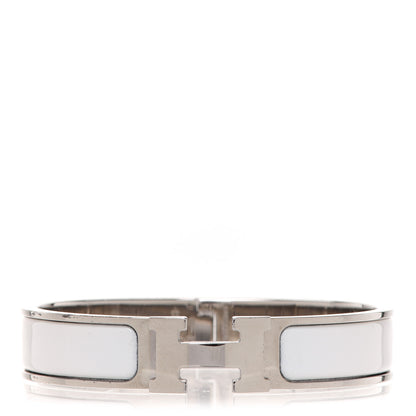 Hermes Enamel Narrow Clic Clac H Bracelet PM White 1 of 5