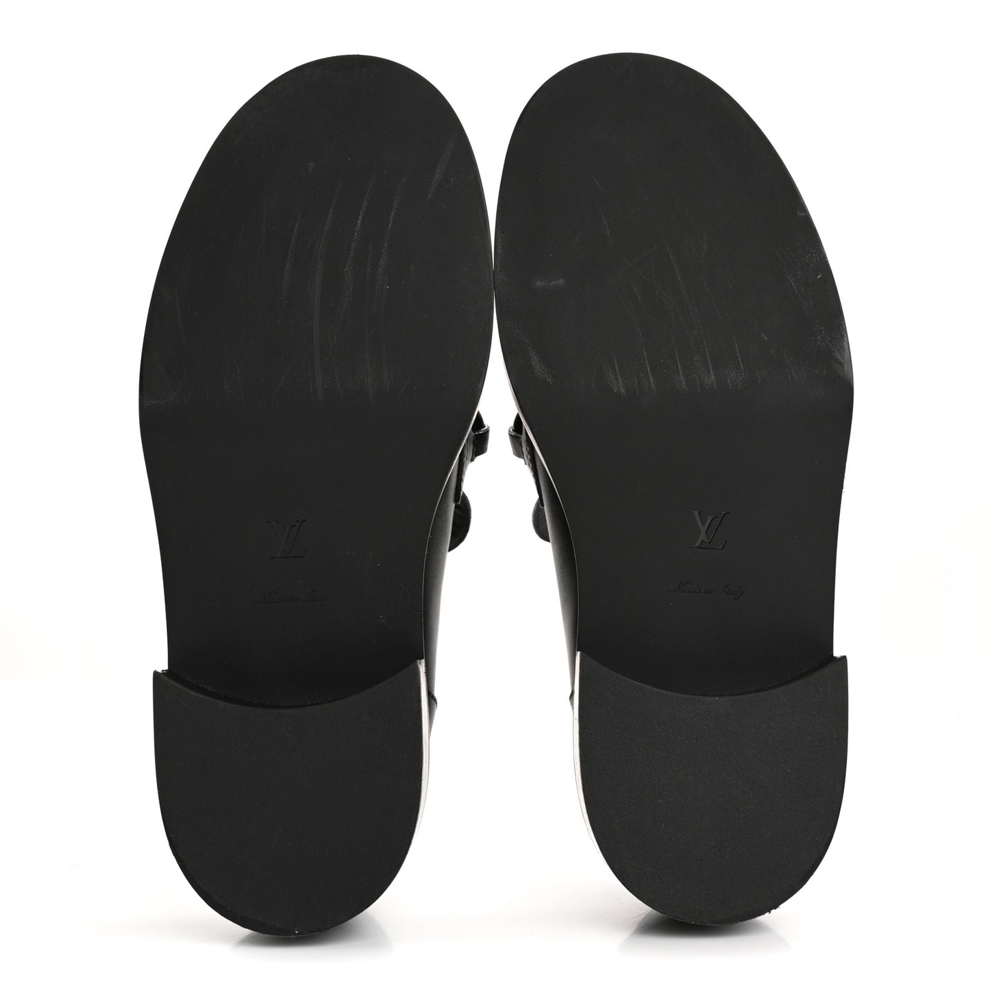 Calfskin Oversized Chain Academy Loafers 37.5 Black