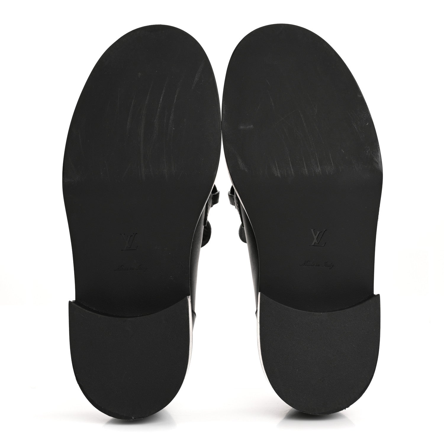 Louis Vuitton Calfskin Oversized Chain Academy Loafers 37.5 Black 6 of 13