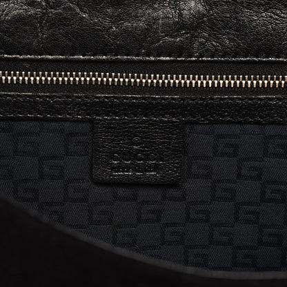 Gucci Velvet Web Blondie Medium Shoulder Flap Bag Black White 6 of 11