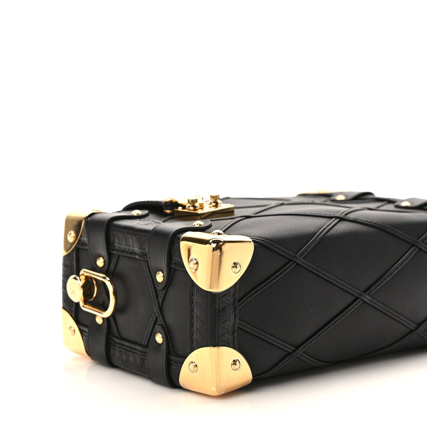Lambskin Malletage Side Trunk PM Black