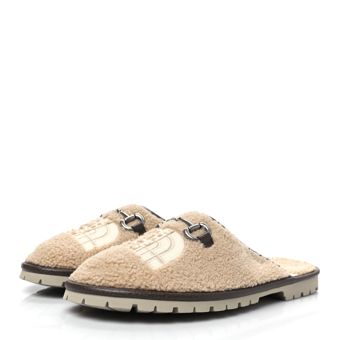 X THE NORTH FACE Merino Wool Mens Horsebit Lug Sole Slippers 12 Butterscotch New Acero