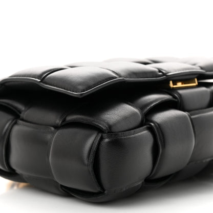 Bottega Veneta Lambskin Maxi Intreccio Padded Chain Cassette Crossbody Bag Black 9 of 10