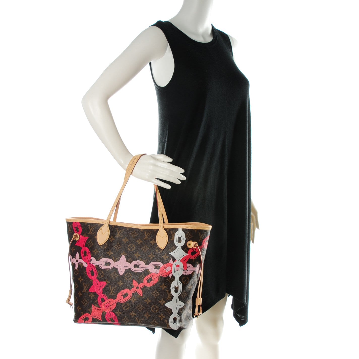 Louis Vuitton Monogram Bay Neverfull MM Rose Ballerine Poppy 2 of 7