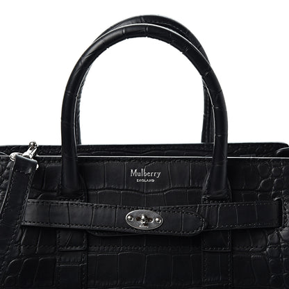 Mulberry Crocodile Embossed Mini Zipped Bayswater Black 6 of 8