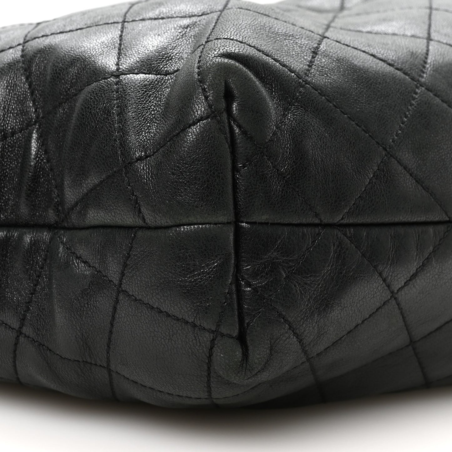 Lambskin Quilted Maxi Icare Shopping Tote Black