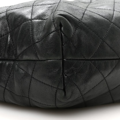 Saint Laurent Lambskin Quilted Maxi Icare Shopping Tote Black 8 of 12