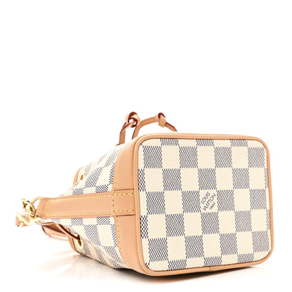 Louis Vuitton Damier Azur Vivienne Sac Nano Noe Dragon Fruit Pink 4 of 9
