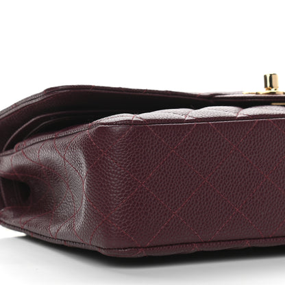Chanel Caviar Quilted Medium Double Flap Burgundy 8 of 9