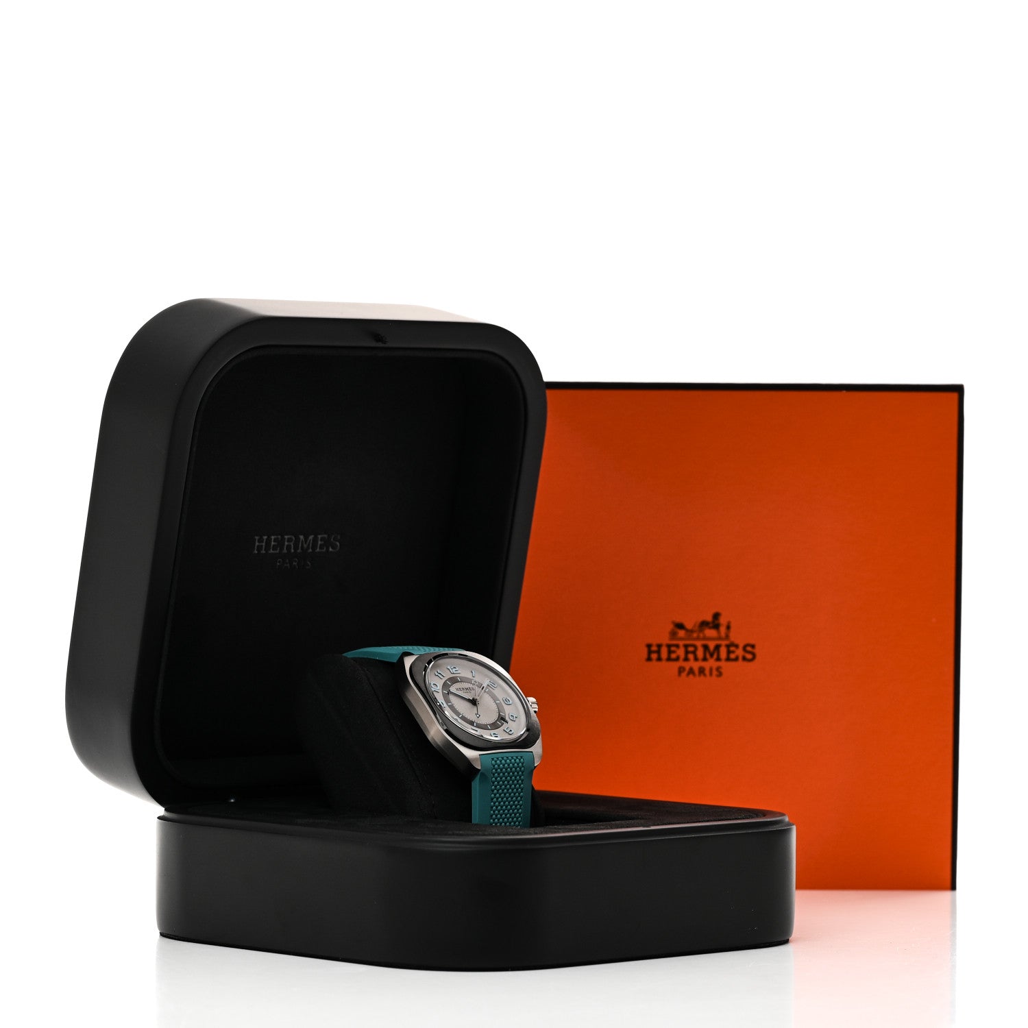 Hermes Titanium Rubber 39mm H08 Automatic Watch Bleu Saint Cyr 5 of 5