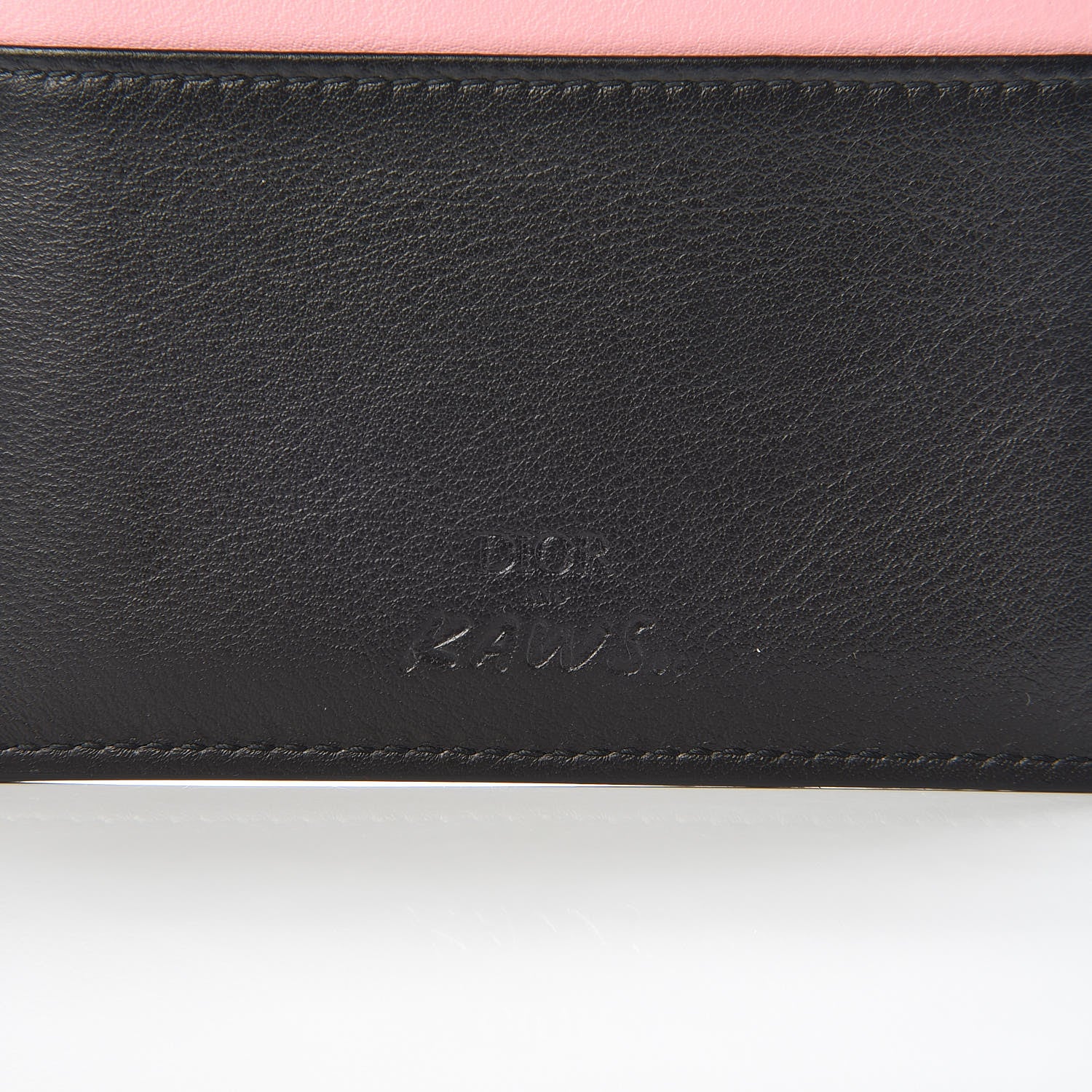 Christian Dior x KAWS Calfskin Bee Card Holder Pink Black 7 of 10