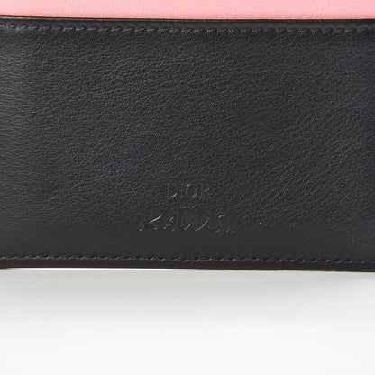 Christian Dior x KAWS Calfskin Bee Card Holder Pink Black 7 of 10