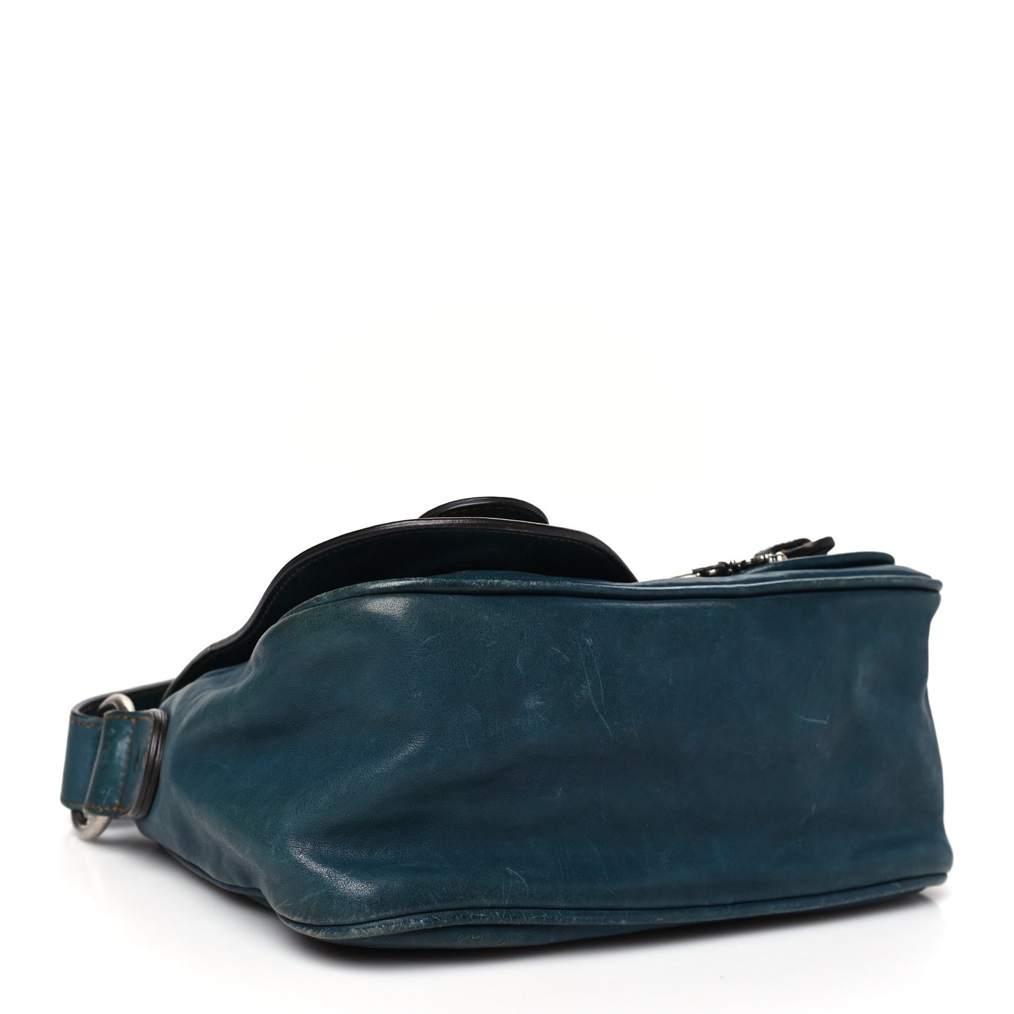 Calfskin Mini Gaucho Crossbody Bag Blue