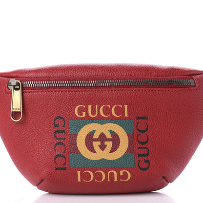 Gucci Grained Calfskin Small Logo Belt Bag Hibiscus Red 11 of 11